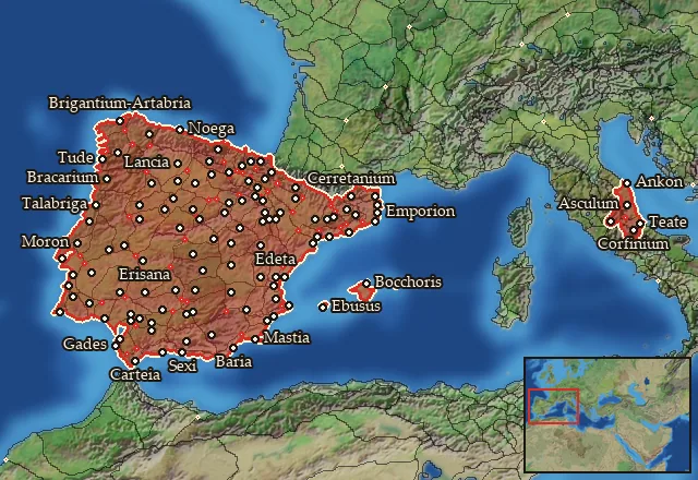 Regions carrying Hispana early