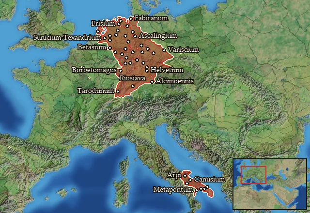 Regions carrying Germanica early
